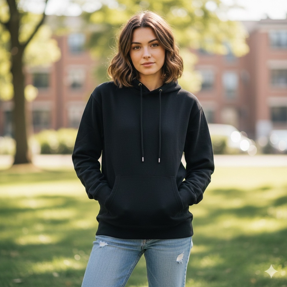 Sandro Sz XS Black Relaxed Casual Lounge Hoodie Sweater